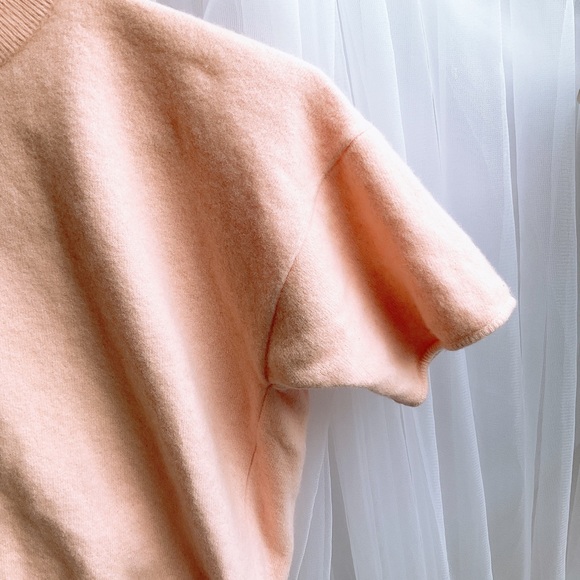 Vintage Wallis Pink Knit Short Sleeve Sweater Small - Picture 4 of 5